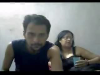 Warga india dewasa pasangan mr dan puan gupta dalam webcam