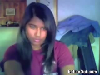Charming Indian Chick Strips And Plays Alone